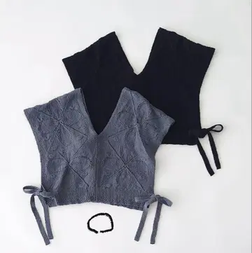 Samansa Mos2 플라워 모티브 시스루 니트 베스트