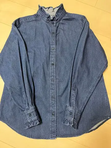 저널 스탠다드 relume 데님 블루 프릴 긴팔 셔츠 미사용