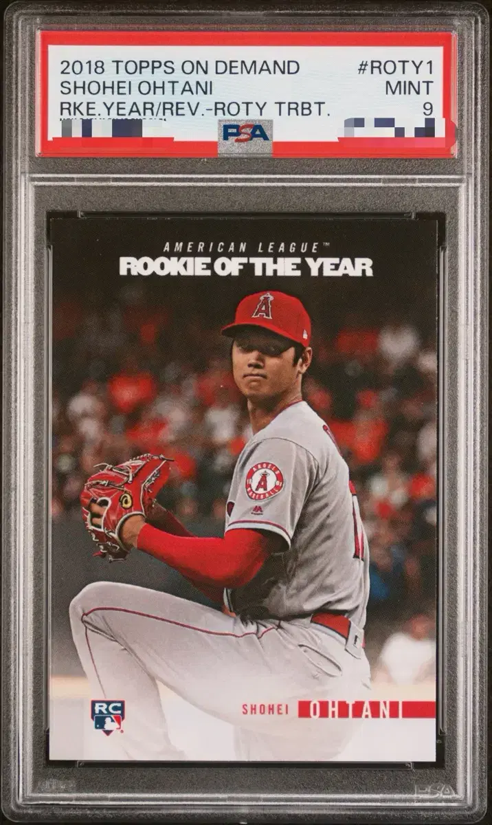 2018 오타니 쇼헤이 Topps Rookie 카드 PSA9