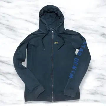 G-STAR RAW DENIM 풀 집업 후드티 다크 그레이 사이즈 M