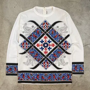 70's 빈티지 TOPS 사이키델릭 상의 히피 민족 패턴