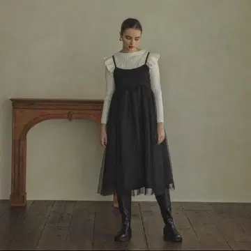 새상품 UNMINOU 앙미누 튤 원피스