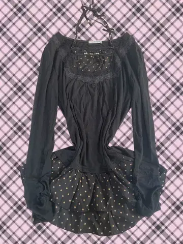 axes femme 모리걸 페어리코어 위시코어 도트 프릴