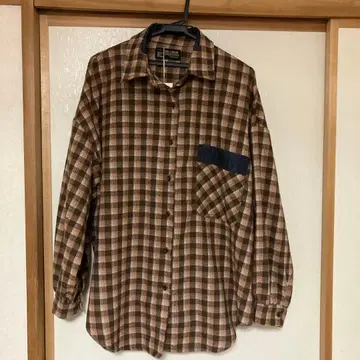 CUBE SUGAR 체크 무늬 긴팔 셔츠