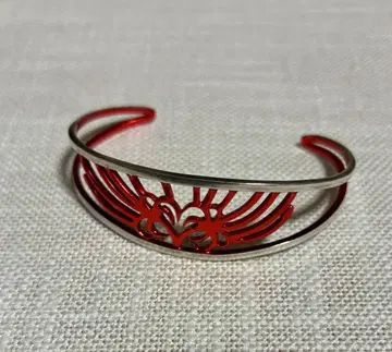 최종 가격 은각설탕 피안화 빨간색 뱅글 팔찌 실버