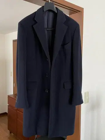 쉽스 별주 링자켓 네이비 체스터 코트 XL 일본제