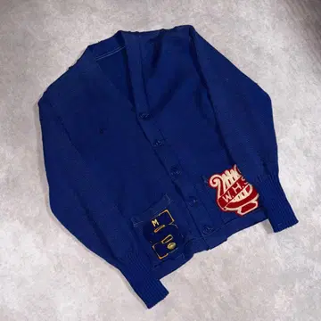 60s 레터드 가디건 프론트 2포켓