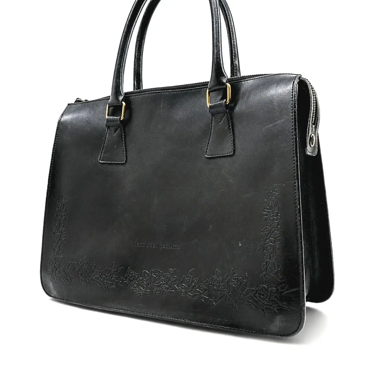 Costume National Artisanal Leather Tote/Shoulder Bondage Big Bag 