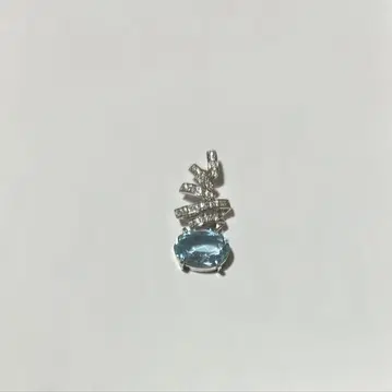 아쿠아 마린 펜던트 헤드 플라티나