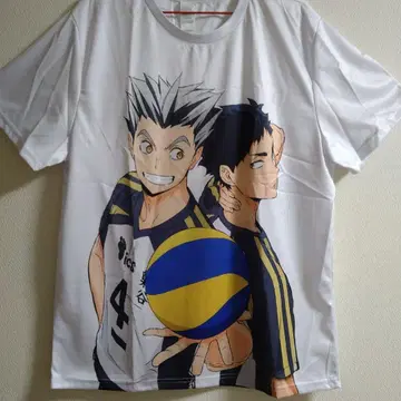 하이큐! 후쿠로다니 고등학교 보쿠토 & 아카아시 T셔츠 L 사이즈