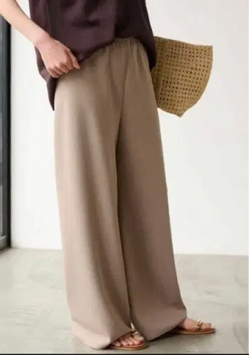 24SS 새상품급 프레임워크 더블 크로스 바이어스 팬츠 베이지