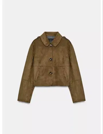 ZARA 숏 페이크 스웨이드 자켓