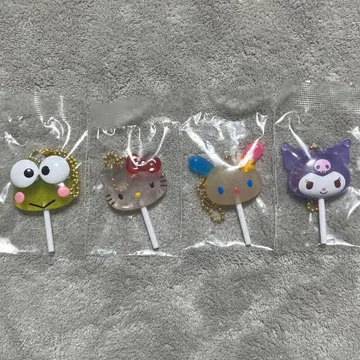 산리오 컬러풀 캔디 참 우사하나 헬로키티 쿠로미 케로피