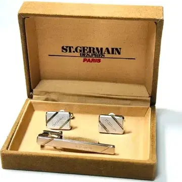 새상품급 ST. GERMAIN 넥타이핀 커프스 커프링크스 세트