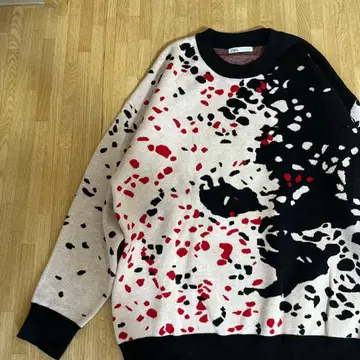 ZARA 총 패턴 니트 스웨터 개성있는 일본풍 패턴 디자인