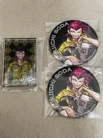 단간론파 15주년 전시회 캔뱃지 x 2 아크릴 블록 좌우 세트