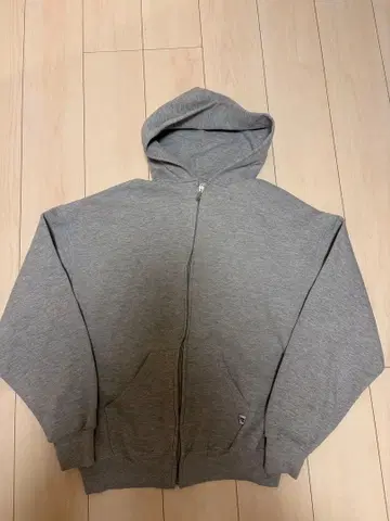 90s RUSSELL 러셀 무지 블랭크 풀 집업 후드티