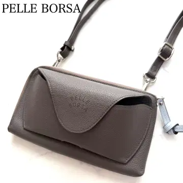 새상품 페레볼사 오사이후 숄더 안경 케이스 그레이 PELLE BORSA