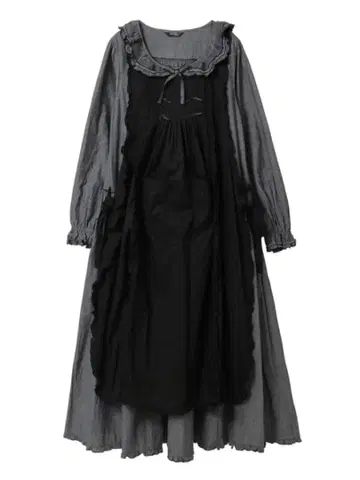 pinkhouse 에이프런 포함 데님 원피스