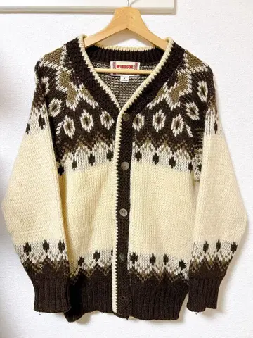 맥그리거 노르딕 무늬 가디건 M