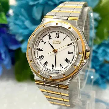 [새상품급] CITIZEN 옥타곤 로만 다이버 손목시계 쿼츠 작동품