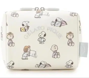 [ 새상품 ] 젤라또피케 PEANUTS 스누피 올 패턴 파우치 아이보리