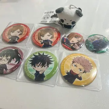 [ 주술회전 ] 캔 거울 캔뱃지 봉제 인형 8종 세트