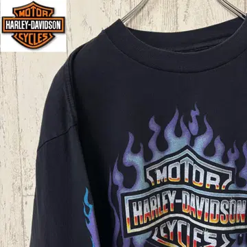 [초레어] 90s 할리데이비슨 롱T 파이어 품절 모델 프레임