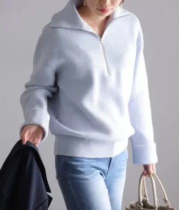 La totalite 하프 지퍼 하찌 니트