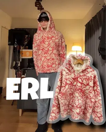 ERL Skull Printed Vintage Fleece Hoodie