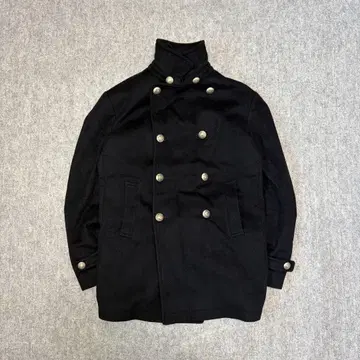 나폴레옹 자켓 P 코트 울 블랙 모드 시크 스타일 y2k