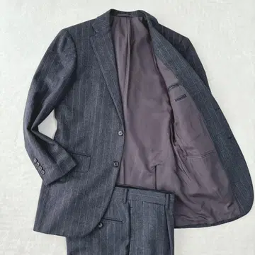 [ 새상품급 ] 빔즈 F 수트 셋업 울 스트라이프 Beams F