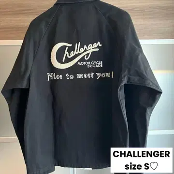새상품급 CHALLENGER 챌린저 로고 레이싱 자켓 블랙 S