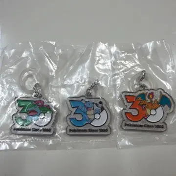 포켓몬 30주년 메탈 참 마스코트 스타팅 포켓몬 세트