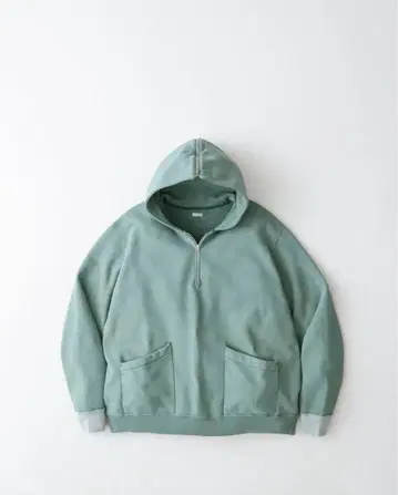 A.PRESSE Vintage Sailor Hood Half Zip