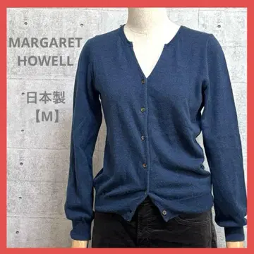 마가렛호웰 일본제 모/면 M 다크 블루 계열 가디건
