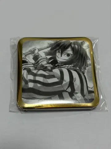 귀멸의 칼날 즐거운 복권 스퀘어 캔뱃지 이구로 오바나이