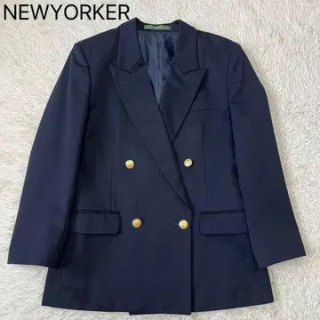 [ 새상품급 ] 뉴요커 더블 블레이저 자켓 네이비 골드 버튼