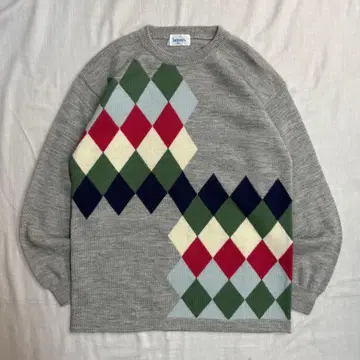 1990s Jantzen, 아가일 니트 스웨터