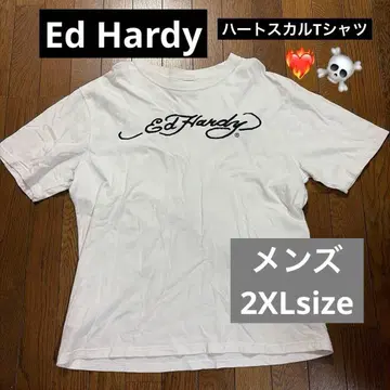 Ed Hardy 화이트 T셔츠 3L