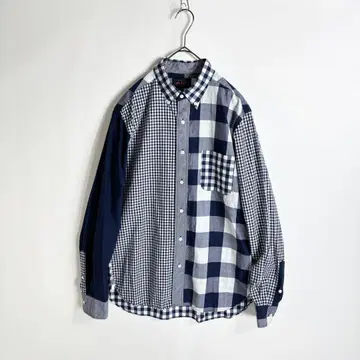 [ 새상품급 ] BEAMS PLUS 일본제 클레이지 체크 버튼 다운 셔츠