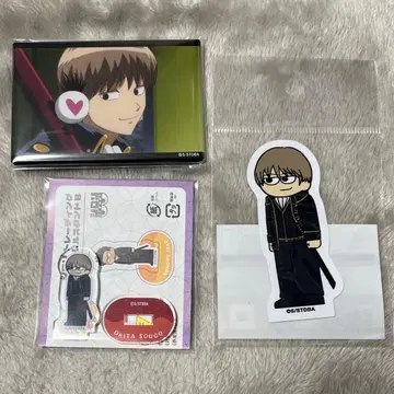 은혼 지로리 오키타 소고 아크릴 스탠드 스티커 스퀘어 캔