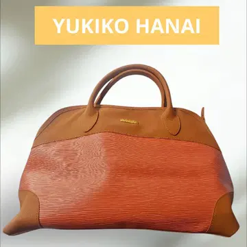YUKIKOHANAI 핸드백 오렌지 브라운 핸드백 새상품급