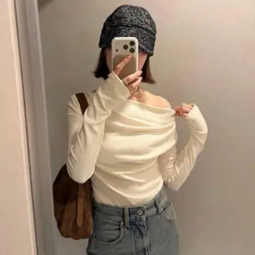 LAGUNAMOON 오프숄더 드레이프 2WAY 상의