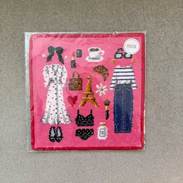 미사용 새상품 IENA ENFANT 페이 별주 AMOR 손수건 레드