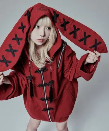 Reflem 토끼 귀 차이나 후드티