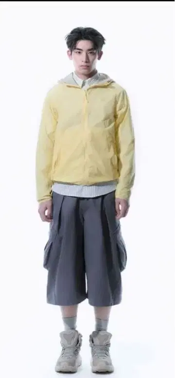 SANSANGEAR STREAMLINE HOOD JACKET LEMON