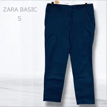 자라 베이직 인기 네이비 치노 팬츠 9부 S 사이즈 내추럴 무드