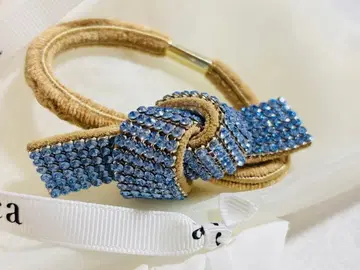 [컨디션 최상] 아카 acca 오드리 블루 머리끈 밴딩 드레스 포니