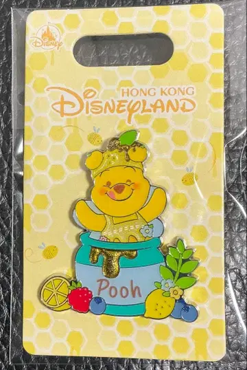 홍콩 디즈니랜드 한정판 푸우 핀 배지
